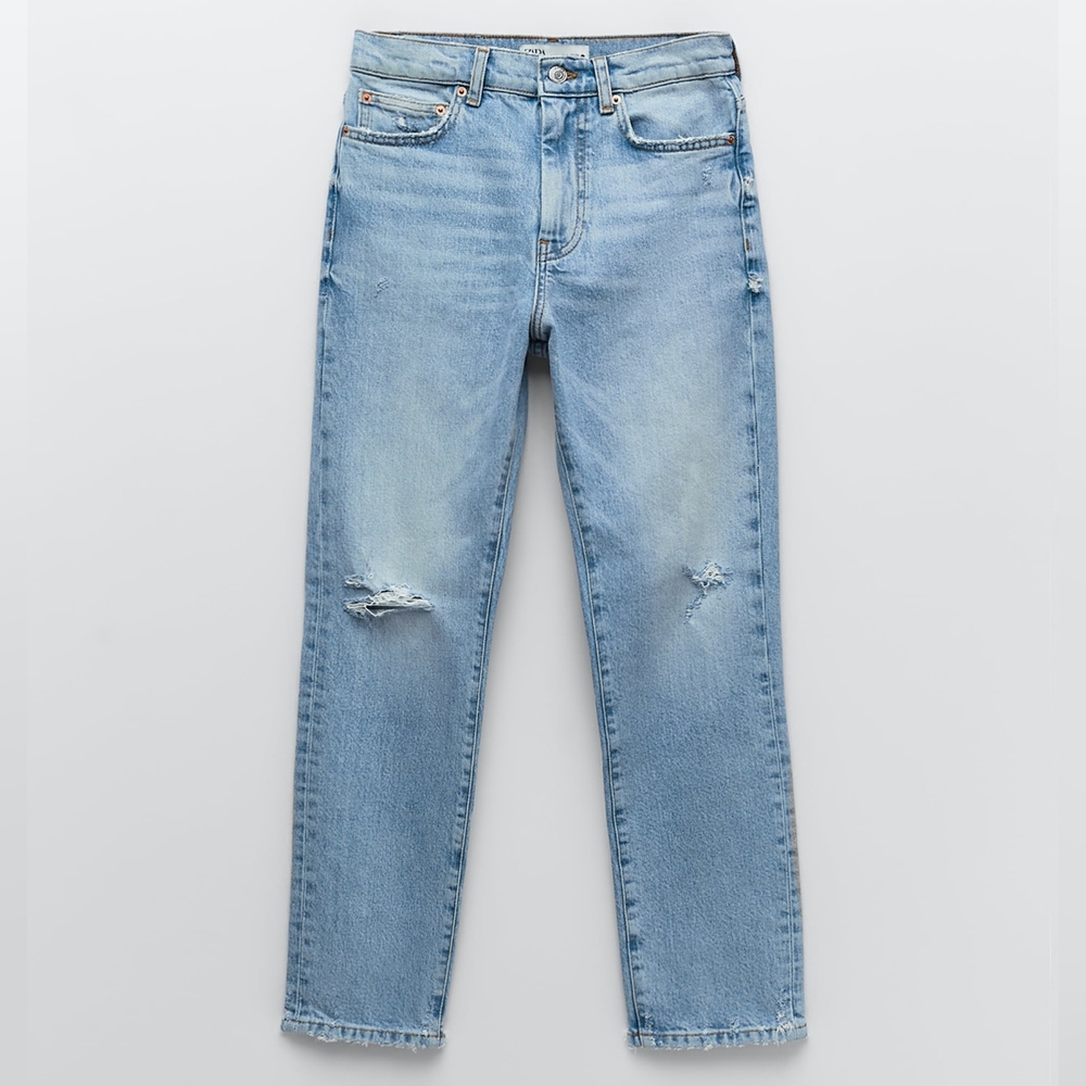 Zara The New Slim Cropped Denim Jeans